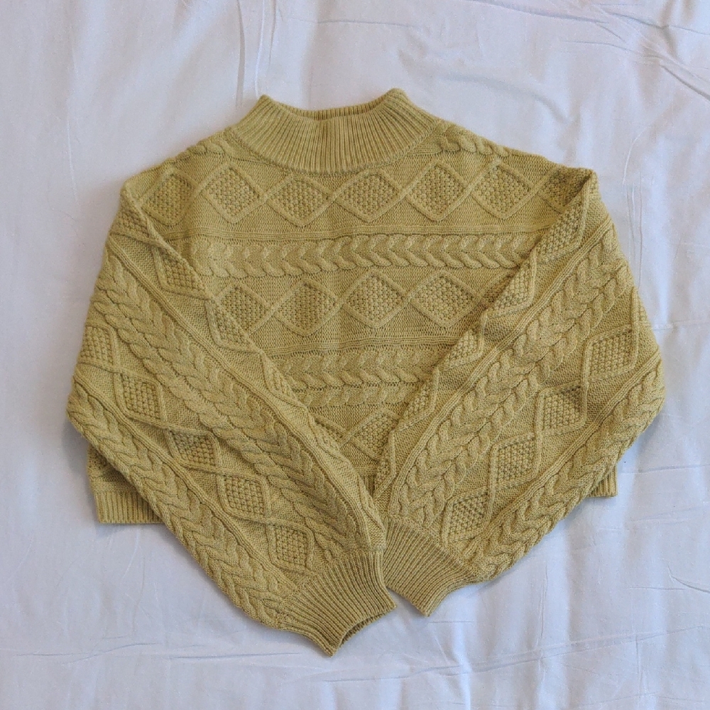 Ing Textured Knit  Sweater in Yellow